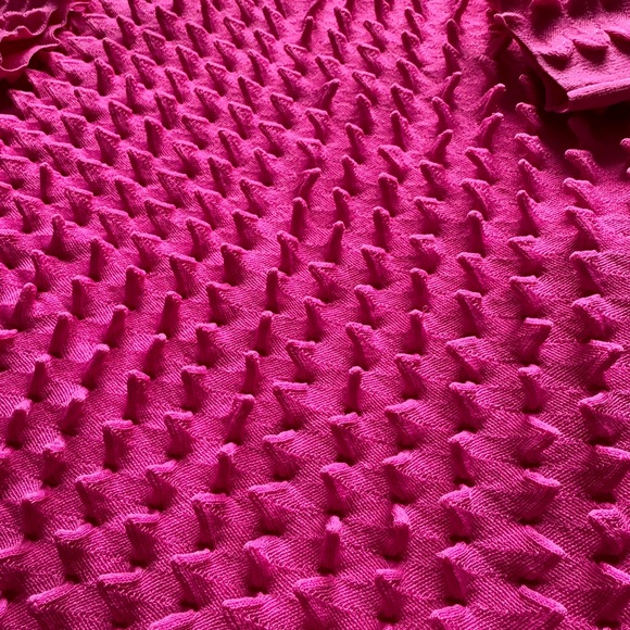 Pink Textured Mini Dress - Picture 10 of 11